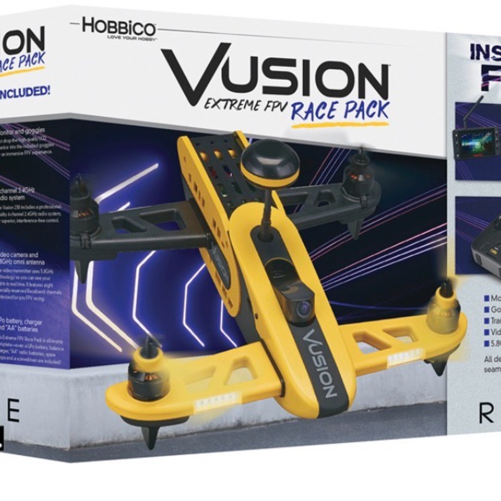 Rise Vusion 250 Extreme FPV Race Pack, a modular ready-to-fly (RTF) racing drone